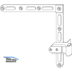 MACO RUSTICO Ladenwinkelband BLR fl�chenb�ndig, verstellbar, schwarz (14174)