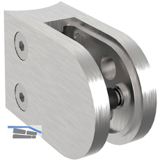 ECONOMY Glasklemmbeschlag f�r Rundrohr 42,4mm, rund, Edelstahl geschliffen V4A