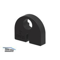 ECONOMY Einlage zu Glasklemmbeschlag Modell 20 f�r 2 mm Blechplatte, Gummi