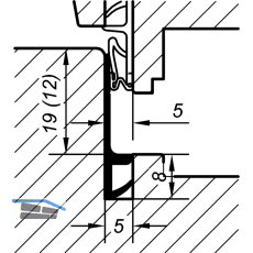 Stulpdichtung TKS 5427, Kunststoff grau