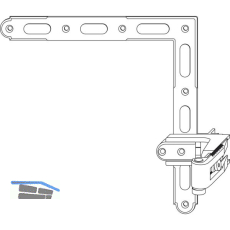 MACO RUSTICO Ladenwinkelband BLR gekr�pft Gr. 1, verstellbar, schwarz (14224)