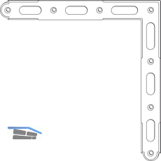 MACO RUSTICO Ladenzierwinkel BLR gleichschenkelig, 228 x 228 x 27 mm, schwarz