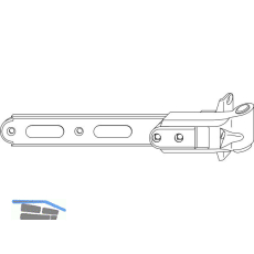 MACO RUSTICO Ladenlangband BLR gerade L=200, verstellbar, schwarz (14170)