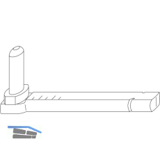 MACO RUSTICO Ladenverstellkloben BLR mit Seitenverstellung Gr. L135, schwarz