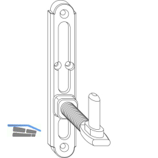 MACO RUSTICO Ladenplattenverstellkloben MV mit Gewinde, Abstand 22-50mm, schwarz