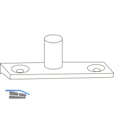 MACO RUSTICO Schlie�zapfenplatte R1 einzeln Abstand 0 mm schwarz