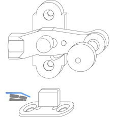 MACO RUSTICO Ladenverschluss f�r Ausstellladen, schwarz (14120)
