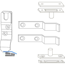 MACO RUSTICO Ladenverschlusshaken Drehpunkt au�en f�r Faltl�den, schwarz (14000)