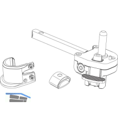 MACO RUSTICO Ladenrasthalter BLR, gerader Kloben, Gr. L110 , rechts, schwarz
