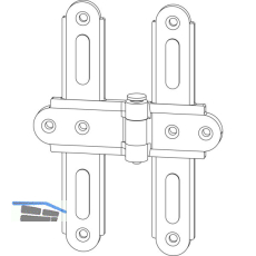 MACO RUSTICO Ladenmittelkreuzband, Versatz 0-25mm, Abstand 13mm, schwarz