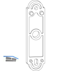 MACO RUSTICO Unterlage f�r T�rladenhalter, St�rke 5 mm, schwarz (42120)