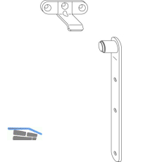MACO RUSTICO Ladenauflauf oben f�r Ladenabstand 0-5 mm, schwarz (14356)