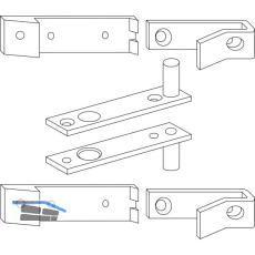 MACO RUSTICO Ladenverschlusshaken Drehpunkt innen f�r Faltl�den, schwarz (14206)