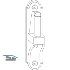 MACO RUSTICO Ladenplattenkloben BLR fix, B=25 mm, Klobenabstand 15 mm, schwarz