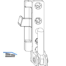 MACO Ecklager DT130 4/15 mm 130 kg silber links (55493)