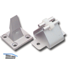 T�rhalter 1064 mit Federhalter, Wandabstand 48 mm, Aluminium silber eloxiert