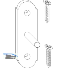 MACO RUSTICO St�tzplatte f�r Ladenhalter, schwarz (57054)
