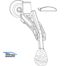 MACO RUSTICO Ladenhalter Tannenzapfen Gr. 1, Ladenst�rke 25-50 mm, schwarz
