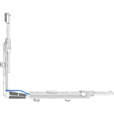 MACO MM Eckumlenkung variabel 2 iS waagrecht verl�ngerbar silber (222207)