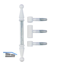 OTLAV Einbohrband mit Zierkopf Typ D13, Stahl wei� lackiert