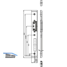 GU Schlie�blech f. Secury zum Aufschrauben,verst.m. AT-St�ck,links,verz. silber