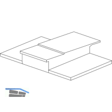 GU Thermostep Dichtplatte f�r Mittelsto� unten IV110, schwarz
