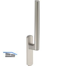 MACO HS Griff 12 innen, ohne PZ, mit Nocken, VK-10mm, Alu titan eloxiert(218398)