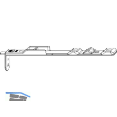 MACO MM Kantriegel oben MM-KS, Eurofalz FT 18 mm, 9V, L=162 mm, silber