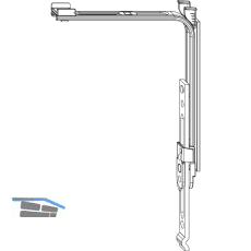 MACO MM Eckumlenkung senkrecht, ohne Zapfen, verl�ngerbar (222214)