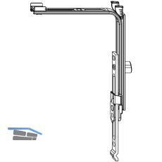 MACO MM Eckumlenkung senkrecht 1 VZ, verl�ngerbar (211976)