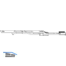 MACO MM Stulpverl�ngerung verl�ngerbar ohne Zapfen L=140 mm silber (206630)