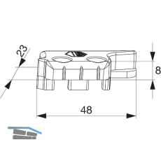 MACO MM Hebeteil PVC 12/20-13, TROCAL Confort/Innonova, links, silber (356297)