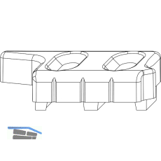 MACO MM Hebeteil Euronut 6/8/4, Falzluft 12 mm, rechts (363175)