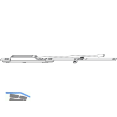 MACO Auffangsicherung unten f�r Holz/PVC, ab FFH 1850 mm, silber (209774)