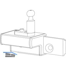 GEZE OL90N/OL95 Fl�gelbock Standard f�r Holzfenster Euronut, Alu dunkelbronze