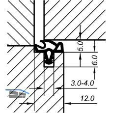 Innent�rdichtung EV 5990, Kunststoff beige