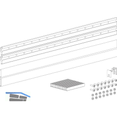 TERNO Glasklemmleisten-Set lang ESG/VSG 8-8,7 mm L= 700 mm silber
