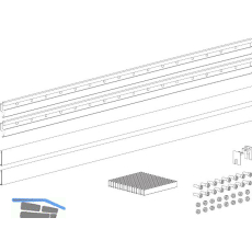 TERNO Glasklemmleisten-Set lang ESG/VSG 8-8,7 mm L= 800 mm silber