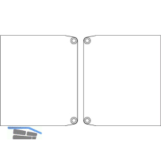 TERNO Abdeckkappen-Set 1358 zu Laufschiene 1359 Wand/Blende 1380 schmal silber