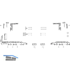 MACO HS Grundkarton Laufwagen 300 kg, mit B�rste, ALUPLAST/PROFINE, silber