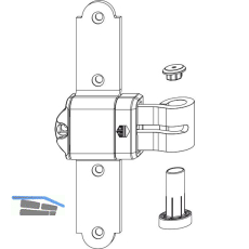 MACO RUSTICO Ladenkreuzband MMV Kr�pfung fix 12 mm Austragung 16-24 mm schwarz