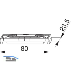 MACO Fallenschlie�teil B-TV einstellbar, PVC 12/20-13, KBE 70 AD, silber (35626)