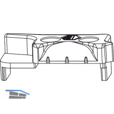 MACO MM Hebeteil f. gegen�berliegende Beschlagsnut, silber, rechts (355923)
