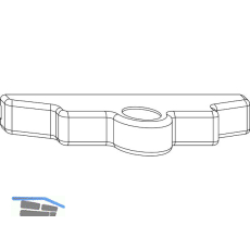 MACO Abdeckkappe Drehlager f. 3-flg. Fenster, Rahmenteil, wei� RAL 9016 (42714)