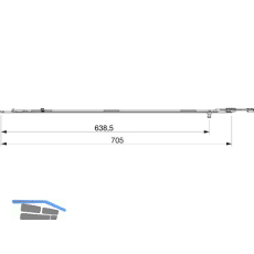 MACO MM Mittelverschluss verl�ngerbar f�r Bodenschwelle 1iS, Gr. 1500V (209883)