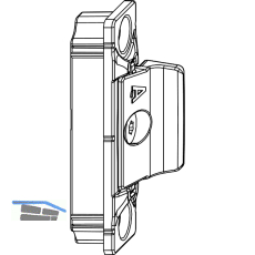 MACO MM Anpressverschluss verdeckt Fl�gelteil A 9V f�r Beschlagsnut, silber
