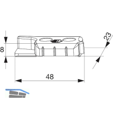 MACO MM Hebeteil PVC 12/20-13, TROCAL Innonova/System 88+,rechts, silber(362179)