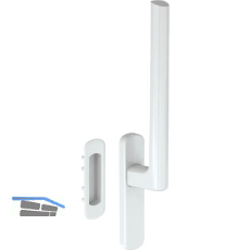 MACO HS Griffgarnitur 12, innen, TS 69-78 mm, Alu wei� beschichtet (103640)