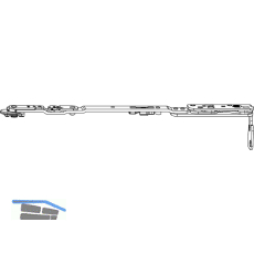 MACO MM DK-Scherenarm POWER Sparl�ftung 13V FT24 FFB 370-800 mm silber links