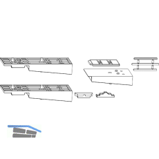 MACO Fiber-Therm Zubeh�r 78/28, Laufschiene flach, Schema A, silber (102740)